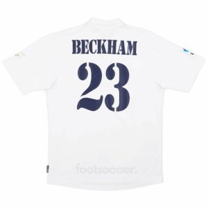 2002-03 MAILLOT RETRO VINTAGE REAL MADRID BECKHAM