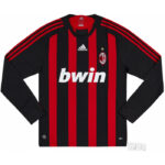 2008-09 Maillot Milan AC Retro Vintage Home Manches longues