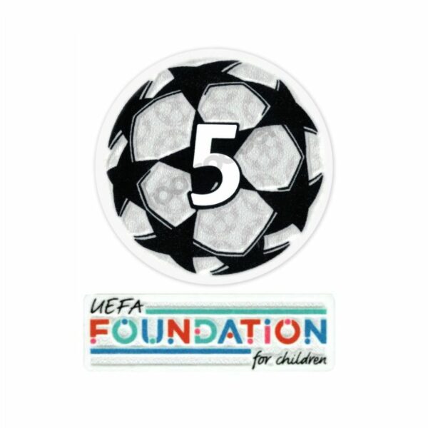 Badge Ligue des Champions 5 et Uefa Foundation