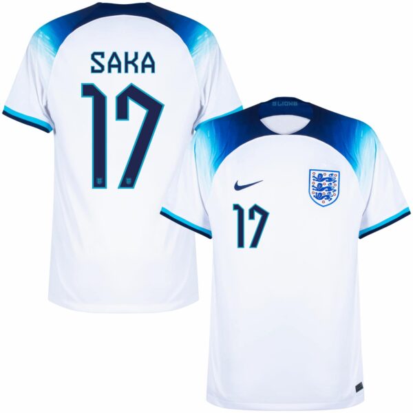 MAILLOT ANGLETERRE DOMICILE COUPE DU MONDE 2022 SAKA