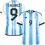 MAILLOT ARGENTINE DOMICILE COUPE DU MONDE 2022 J.ALVAREZ