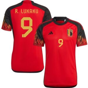 MAILLOT BELGIQUE DOMICILE COUPE DU MONDE 2022 LUKAKU