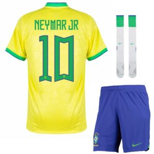 MAILLOT ENFANT DOMICILE BRESIL COUPE DU MONDE 2022 NEYMAR JR