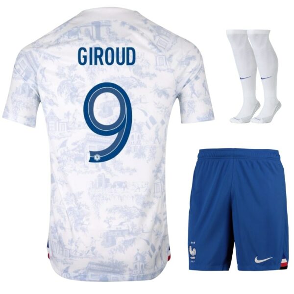 MAILLOT KIT ENFANT EQUIPE DE FRANCE EXTERIEUR 2023 2024 GIROUD