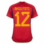 MAILLOT ESPAGNE DOMICILE COUPE DU MONDE 2022 ANSU FATI