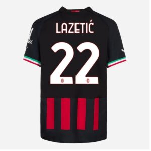 MAILLOT MILAN AC DOMICILE 2022 2023 LAZETIC