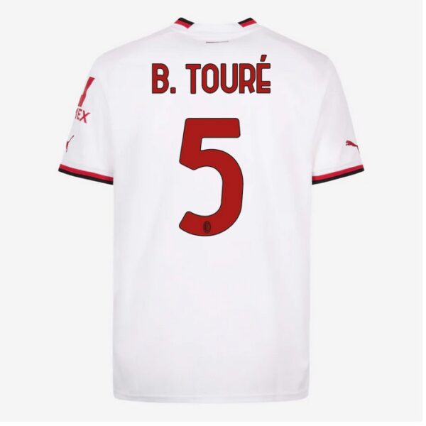 MAILLOT MILAN AC EXTERIEUR 2022 2023 B. TOURE