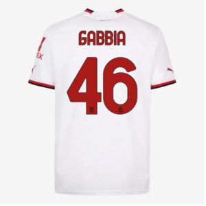 MAILLOT MILAN AC EXTERIEUR 2022 2023 GABBIA