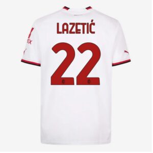 MAILLOT MILAN AC EXTERIEUR 2022 2023 LAZETIC