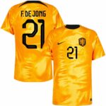 MAILLOT PAYS BAS DOMICILE COUPE DU MONDE 2022 F. DE JONG