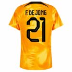 MAILLOT PAYS BAS DOMICILE COUPE DU MONDE 2022 F. DE JONG