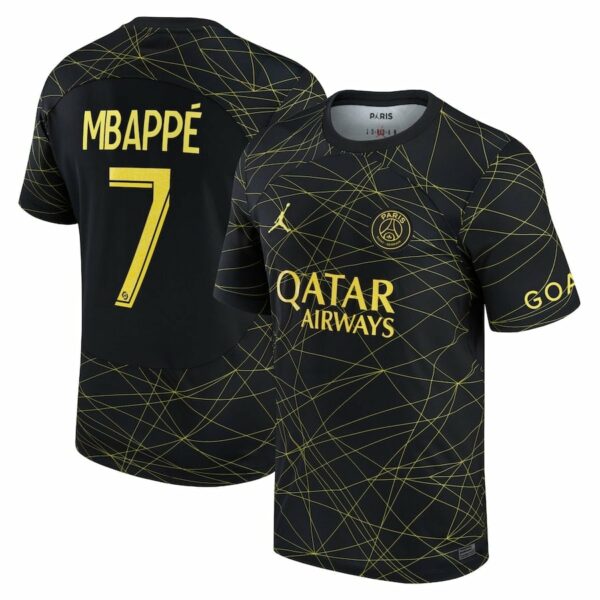 MAILLOT PSG JORDAN FOURTH 2022 23 MBAPPE