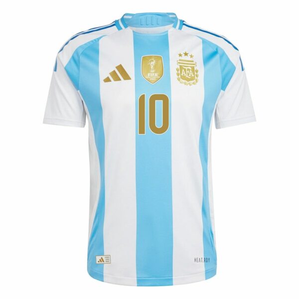 Maillot Argentine Domicile 2024 2025 Messi Gold