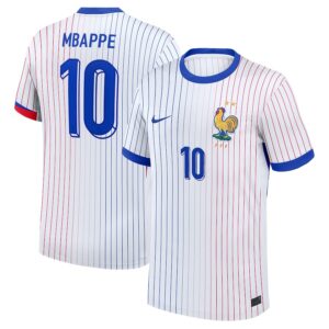 Maillot Enfant Equipe De France Exterieur Euro 2024 Mbappe