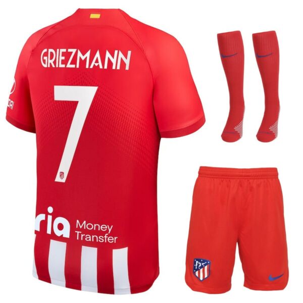 Maillot Kit Enfant Atletico Madrid Domicile 2023 2024 Griezmann