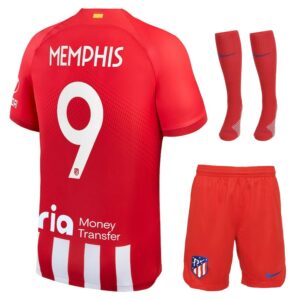 Maillot Kit Enfant Atletico Madrid Domicile 2023 2024 Memphis