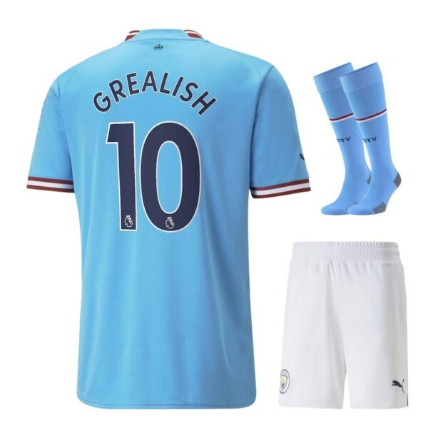 Maillot Kit Enfant Manchester City Domicile 2022 2023 Grealish