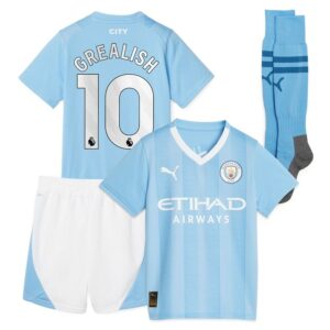 MAILLOT KIT ENFANT MANCHESTER CITY DOMICILE 2023 2024 GREALISH