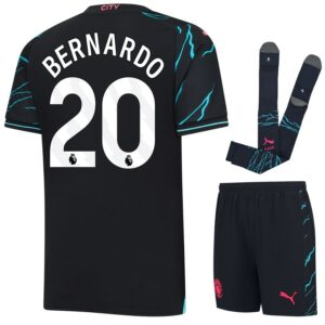 Maillot Kit Enfant Manchester City Third 2023 2024 Bernardo