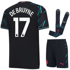 Maillot Kit Enfant Manchester City Third 2023 2024 De Bruyne