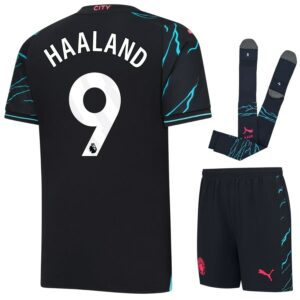 Maillot Kit Enfant Manchester City Third 2023 2024 Haaland