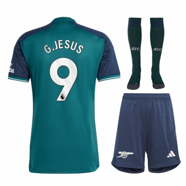 Maillot Kit enfant Third Arsenal 2023 2024 G.Jesus