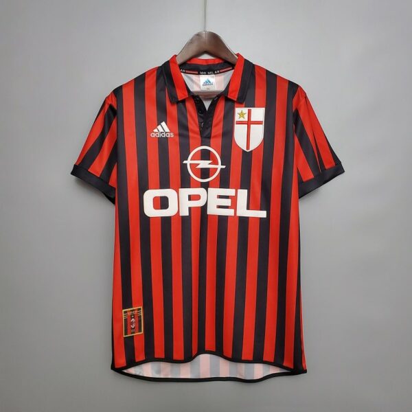 1999-00 Maillot Milan AC Retro Vintage Domicile