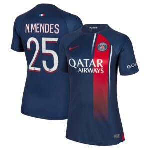 MAILLOT PSG DOMICILE 2023 2024 FEMME N.MENDES