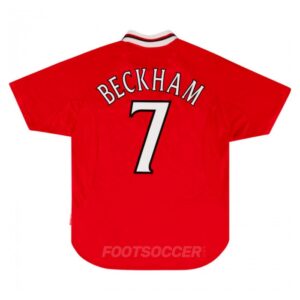 1999-00 Maillot Retro Vintage Manchester United Home Beckham