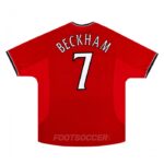 1997-99 Maillot Retro Vintage Manchester United Home Beckham