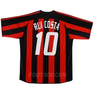 2003-04 Maillot Retro Vintage Milan AC Home RUI COSTA