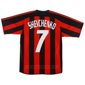 2003-04 Maillot Retro Vintage Milan AC Home Shevchenko