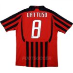 2007-08 Maillot Retro Vintage Milan AC Home GATTUSO