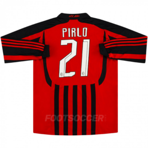 2007-08 Maillot Retro Vintage Milan AC Home PIRLO