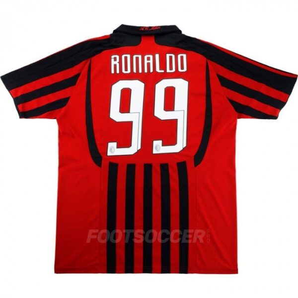 2007-08 Maillot Retro Vintage Milan AC Home Ronaldo