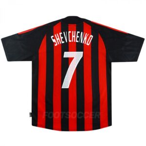 2002-03 Maillot Retro Vintage Milan AC Shevchenko