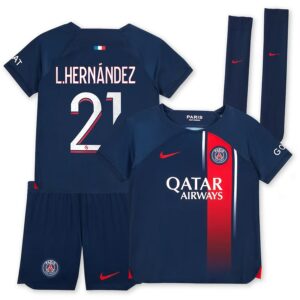 Maillot kit Enfant PSG 2023 2024 Domicile L.Hernandez