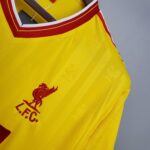 Maillot retro vintage Liverpool Exterieur Jaune 1985 1986