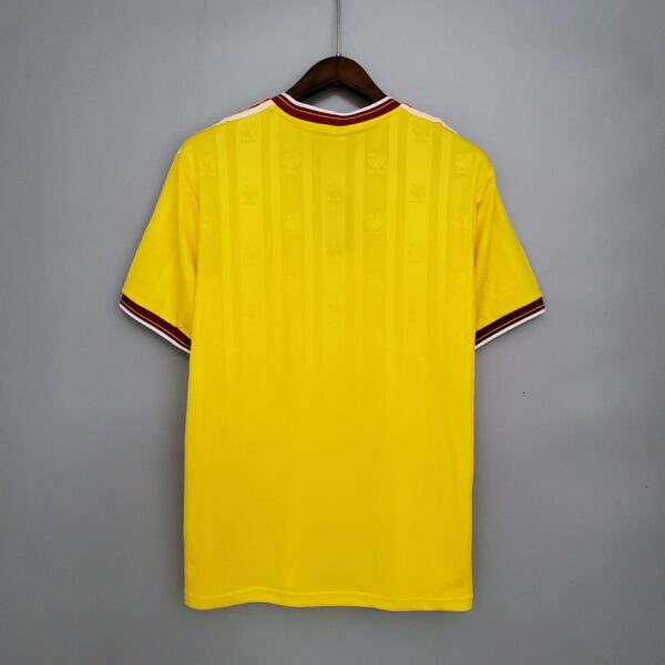 Maillot retro vintage Liverpool Exterieur Jaune 1985 1986