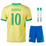 Maillot Kit Enfant Bresil Domicile 2024 2025 Rodrygo