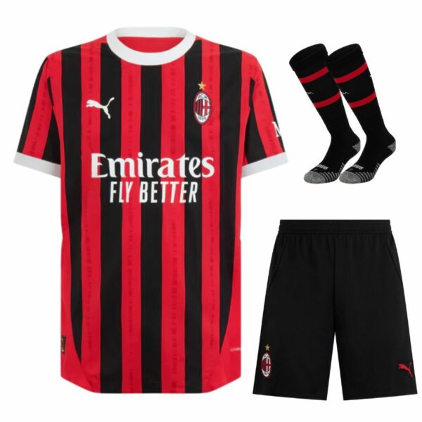 Maillot Kit Enfant Milan AC Domicile 2024 2025 Noir