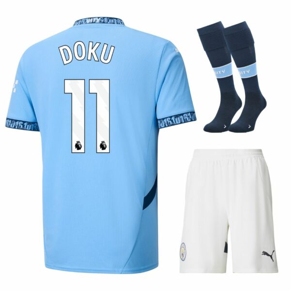 Maillot Kit Enfant Manchester City Domicile 2024 2025 Doku