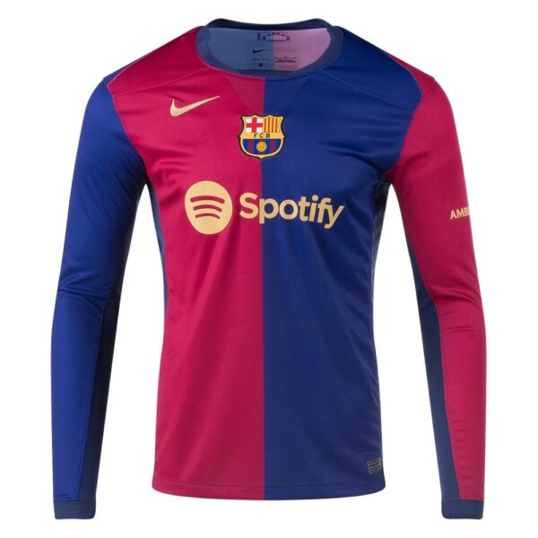 Maillot Barca 2024 2025 Domicile Manches Longues