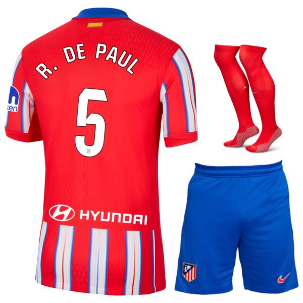 Maillot Kit Enfant Atletico Madrid Domicile 2024 2025 De Paul