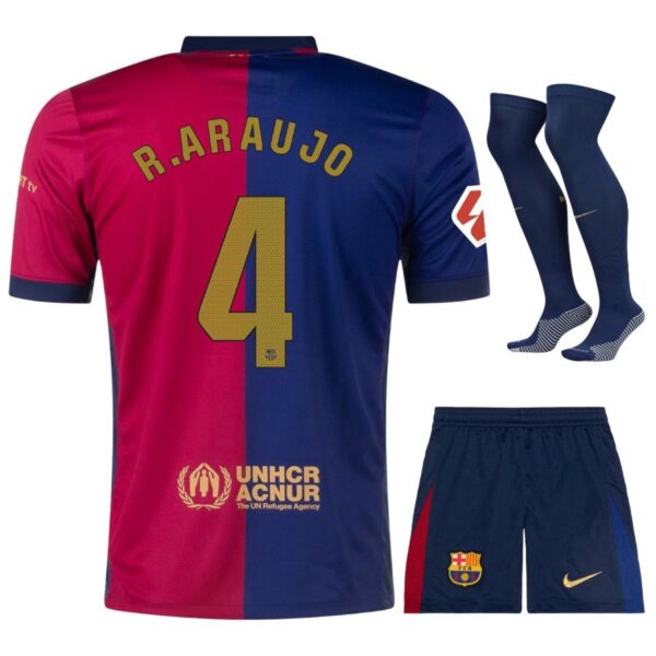 Maillot Kit Enfant Barca 2024 2025 Domicile Arau00fajo