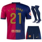 Maillot Kit Enfant Barca 2024 2025 Domicile De Jong