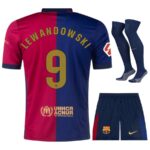 Maillot Kit Enfant Barca 2024 2025 Domicile Lewandowski