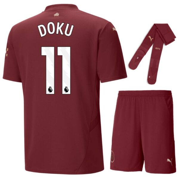 Maillot Kit Enfant Manchester City Third 2024 2025 Doku