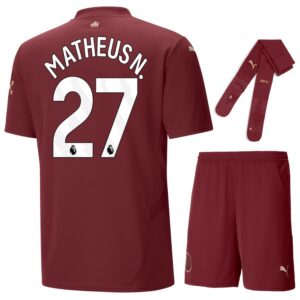 Maillot Kit Enfant Manchester City Third 2024 2025 Matheus N.