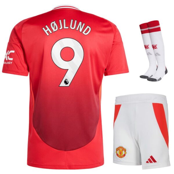 Maillot Kit Enfant Manchester United Domicile 2024 2025 Hu00f8jlund